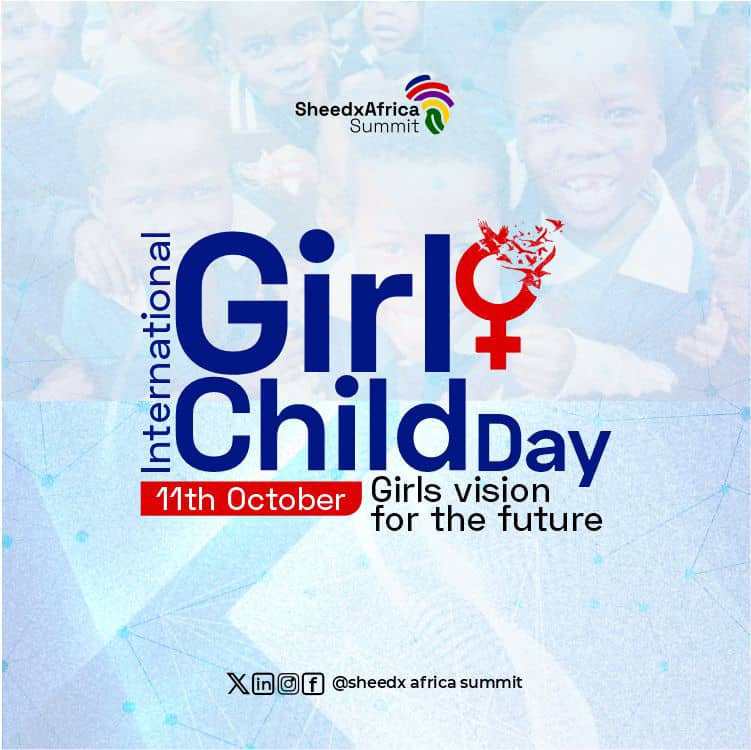 SheedxSummit's tweet photo. Happy International Girl Child Day!

At Sheedx Africa Summit, we celebrate Africa's young queens, acknowledging their potential &amp; strength! This year's theme: "Girls Vision For The Future"

Let's amplify girls' voices in tech!.. https://t.co/mYsfZvYq6B