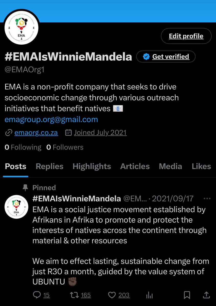 emaorg2's tweet image. Well, it’s clear that we will never get our old account back and that’s fine. It just goes to show that our work really offends some people out there 😎🙏🏿

Let’s continue representing the NATIVE of this land ngoba IZWE ELETHU BO!!!!