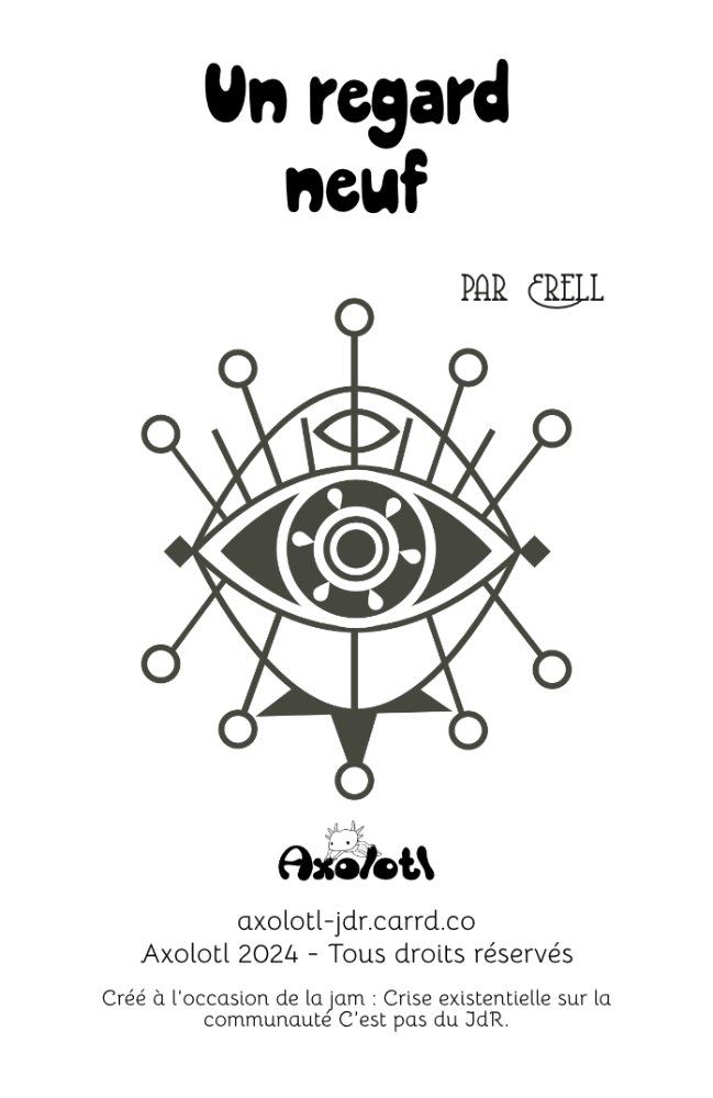 Cette semaine, deux nouveaux jeux d'Erell dans la collection des pico-games axolotl-jdr.itch.io/pico-games et un nouveau mini jeu dans la collection de nos cartes de visite axolotl-jdr.itch.io/cartes-de-visi… ⚒️