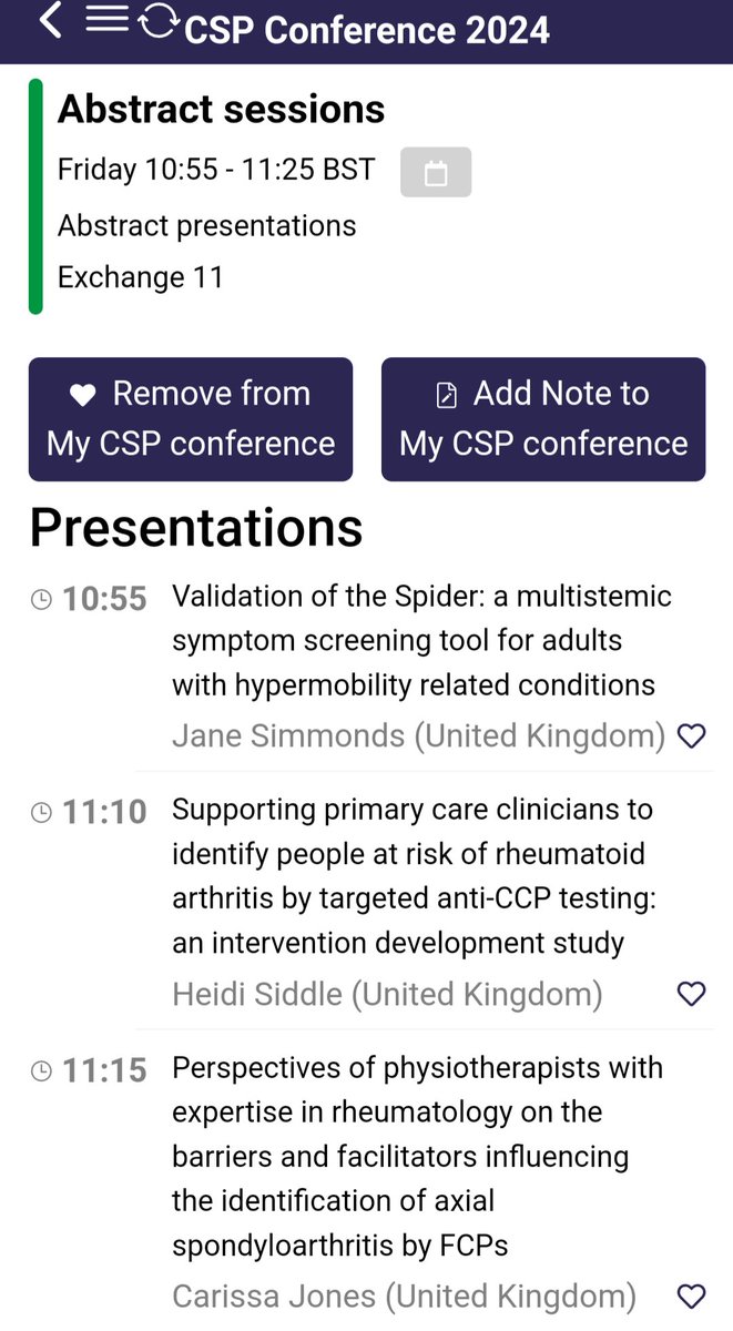 Rheumatology Physiotherapy UK (@rheumphysiouk) on Twitter photo Thanks <a href="/thecsp/">Chartered Society of Physiotherapy (CSP)</a> for cleverly putting the abstract sessions together for #Physio24 👏👏👏
Amazing line up this morning of <a href="/jvsimmonds01/">Prof Jane Simmonds</a> <a href="/HeidiSiddle/">Heidi Siddle</a> and <a href="/carissa_jones87/">Carissa Jones</a>
A greatest hits package for us in #RheumPhysio Thanks <a href="/thecsp/">Chartered Society of Physiotherapy (CSP)</a> for cleverly putting the abstract sessions together for #Physio24 👏👏👏
Amazing line up this morning of <a href="/jvsimmonds01/">Prof Jane Simmonds</a> <a href="/HeidiSiddle/">Heidi Siddle</a> and <a href="/carissa_jones87/">Carissa Jones</a>
A greatest hits package for us in #RheumPhysio