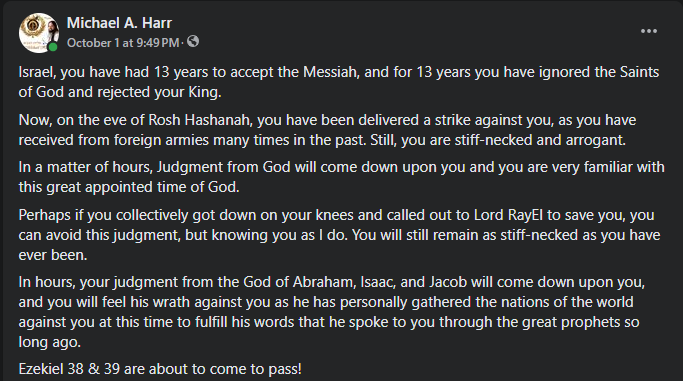Real_Mikey_Harr's tweet image. @Israel as you approach the 51st anniversary of the famous Yom Kippur war, a period of great significance to you from the law of Leviticus 25 regarding a period of 50 years. You have failed to anoint the Most Holy and put an end to transgression and give back the land of Israel…