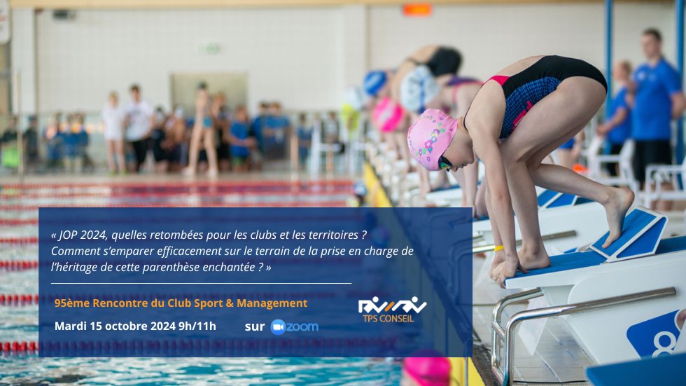 95ᵉ Rencontre du Club Sport &amp; Management

« JOP 2024, quelles retombées pour les clubs et les territoires ?
Comment s’emparer efficacement sur le terrain de la prise en charge de l’héritage de cette parenthèse enchantée ? »
 
15/10/2024 9h/11h

tps-conseil.com/95eme-rencontr…