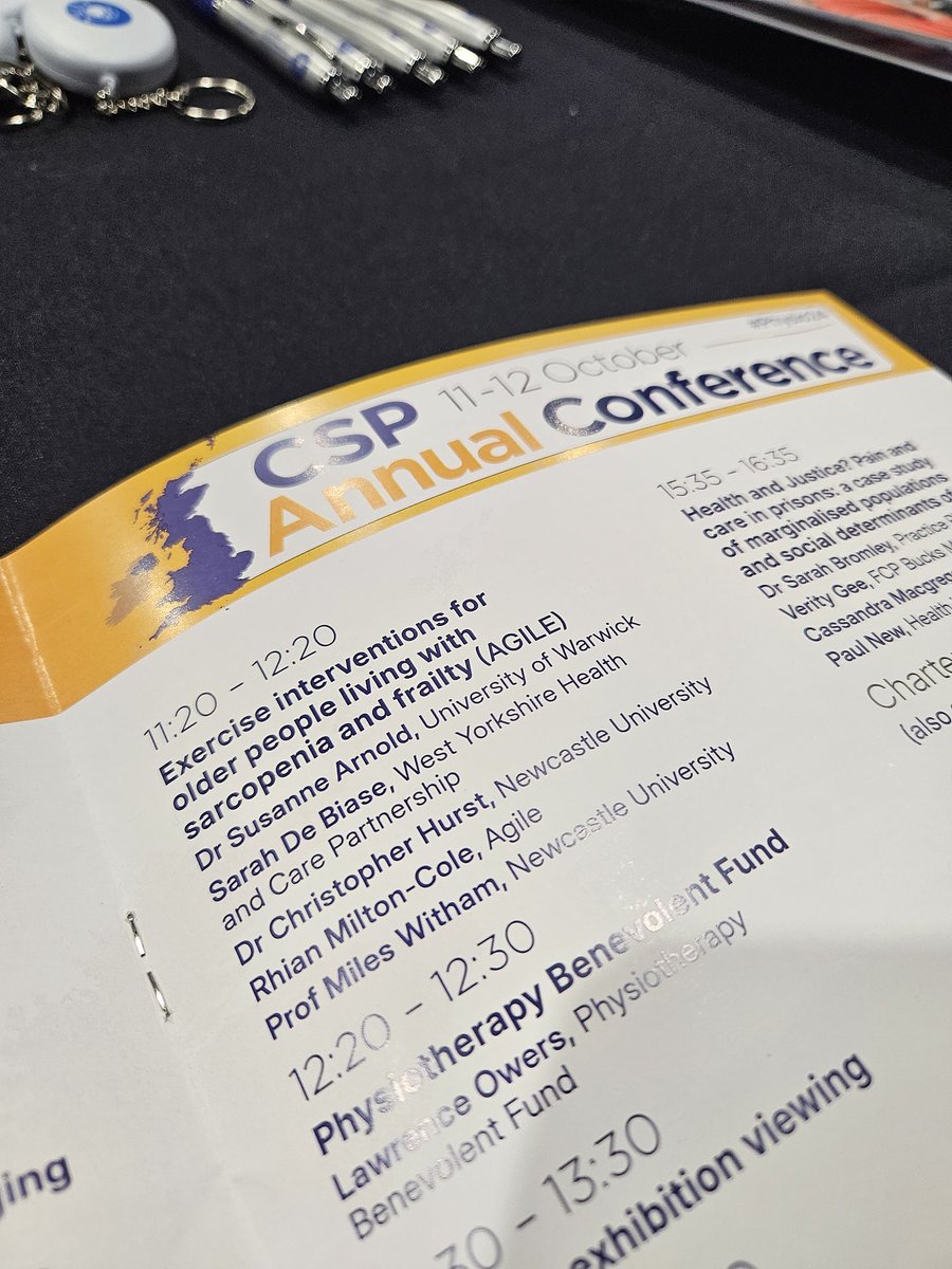 Rhian Milton-Cole🇸🇱 (@rhianm_c) on Twitter photo If you're at the <a href="/thecsp/">Chartered Society of Physiotherapy (CSP)</a> conference this weekend, come and say hi to some of our wonderful committee and if you're around on Sat, catch our Symposium session with the amazing #BEPOP team on Exercise interventions for older people living with sarcopenia and frailty! <a href="/AGILECSP/">AGILE</a> If you're at the <a href="/thecsp/">Chartered Society of Physiotherapy (CSP)</a> conference this weekend, come and say hi to some of our wonderful committee and if you're around on Sat, catch our Symposium session with the amazing #BEPOP team on Exercise interventions for older people living with sarcopenia and frailty! <a href="/AGILECSP/">AGILE</a>