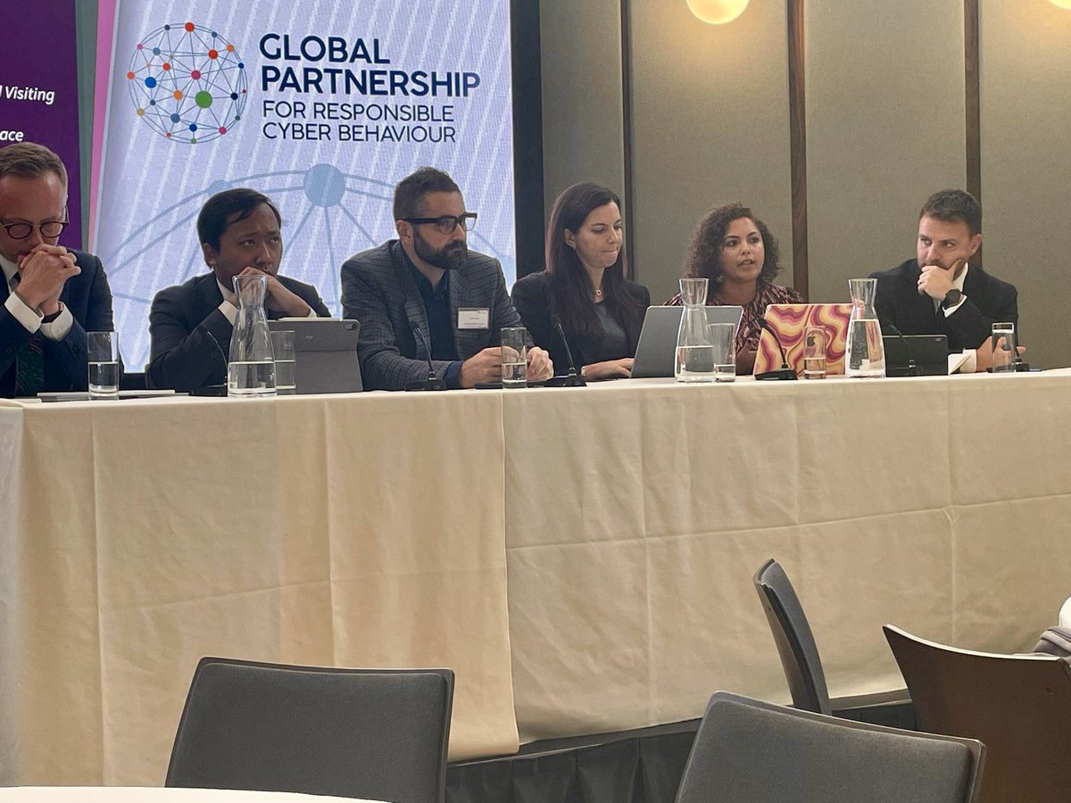 Glad to have been part of such fantastic panel, presenting our work on regional perspectives on responsible cyber behaviour <a href="/RUSI_org/">RUSI</a>. Watch this space for our joint publication soon, and my piece on the Middle East and Africa 📚