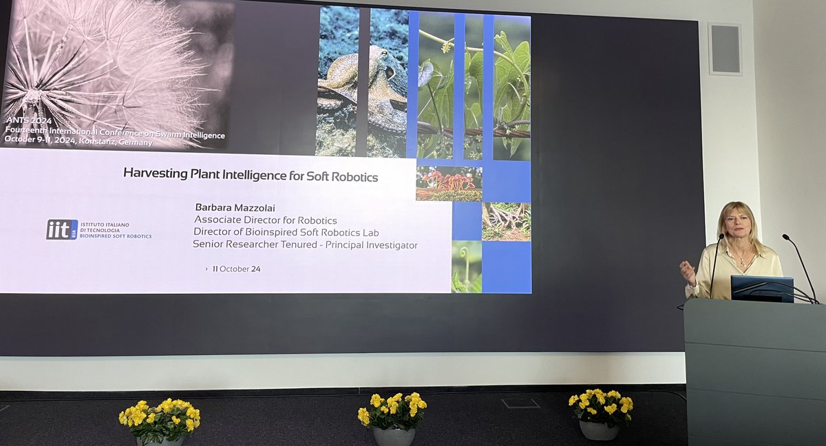 Roderich Gross (@roderichgross) on Twitter photo <a href="/ants_conf/">ANTS Conference</a> Final day of ANTS kicking off with plants. Plenary talk by Barbara Mazzolai. <a href="/ants_conf/">ANTS Conference</a> Final day of ANTS kicking off with plants. Plenary talk by Barbara Mazzolai.
