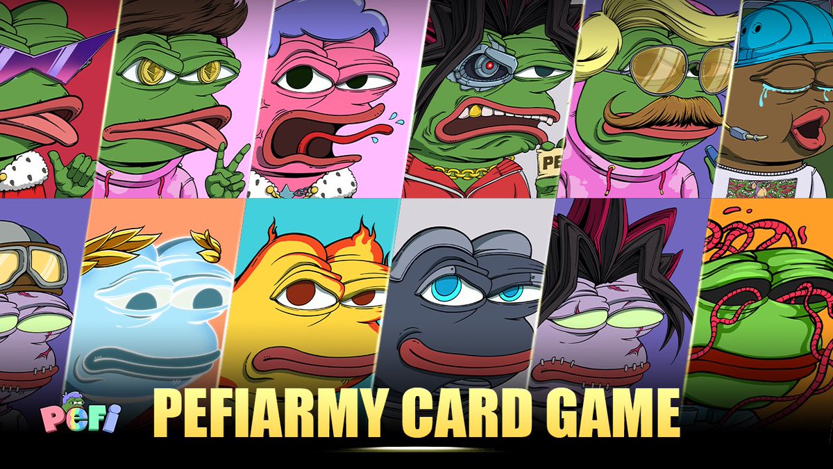 PEFI UPDATE 💥

We've added 12 new characters to the pool. 🐸

Welcome their arrival👏

Go and grab your New Card!

Official Link:
app.pefiswap.xyz

#PEFI #base