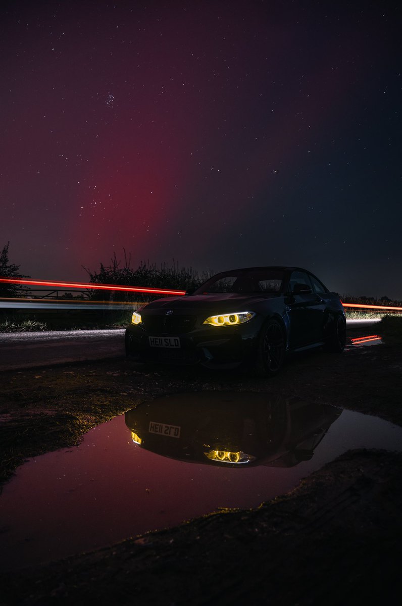 Northern lights popped out last night. Pretty crazy to be able to see them with Gatwick airport and a motorway almost directly behind where I took this!