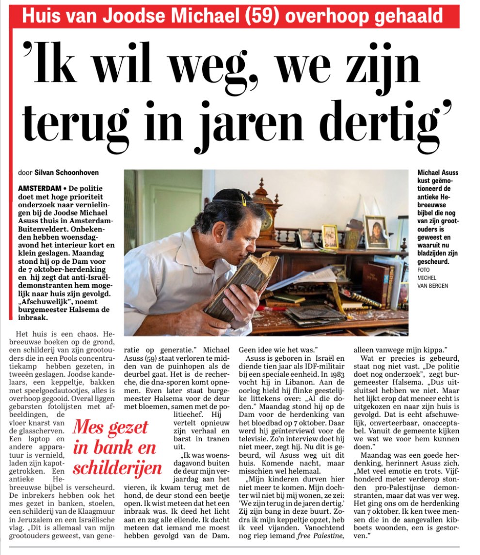 HammersteinO's tweet photo. Zo erg is het inmiddels. Omdat hamasaanhang alle vrijheid wordt gegeven hun Jodenhaat te verspreiden. Dank voor uw bezoek en de bloemen burgemeester #Halsema https://t.co/QfKeaFPRPI