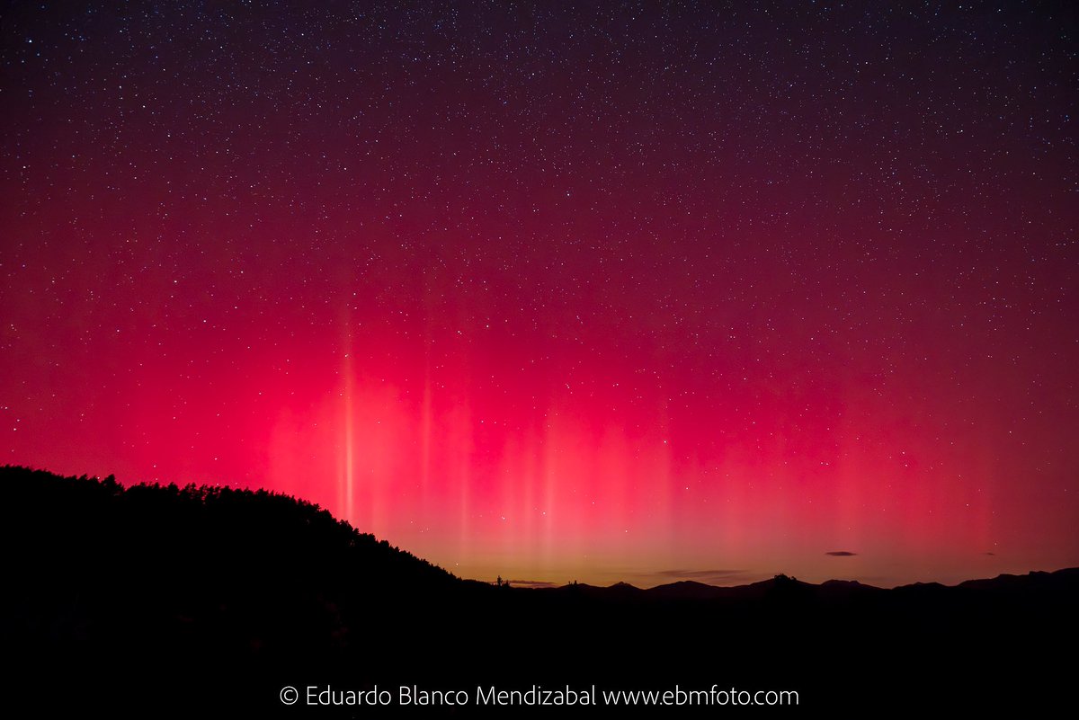 Auroras boreales desde Navarra . Una locura de espectáculo