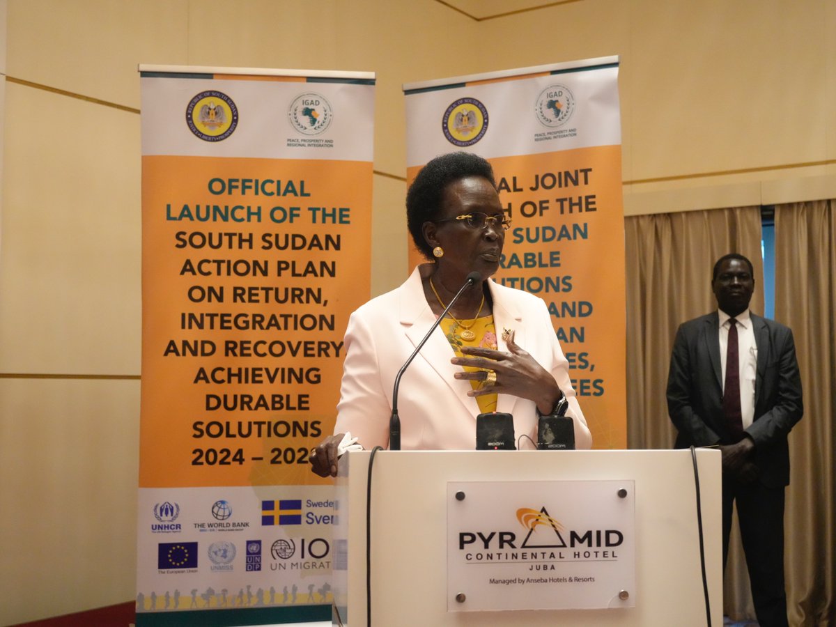 undpsouthsudan's tweet photo. @SouthSudanGov , launched the Action Plan on Return, Reintegration &amp; Recovery, supported by UNDP South Sudan, @UN_SouthSudan &amp; other partners. This will improve the coordination of stakeholders to ensure safe, dignified return, integration &amp; recovery for displaced populations. https://t.co/blTx772KRK