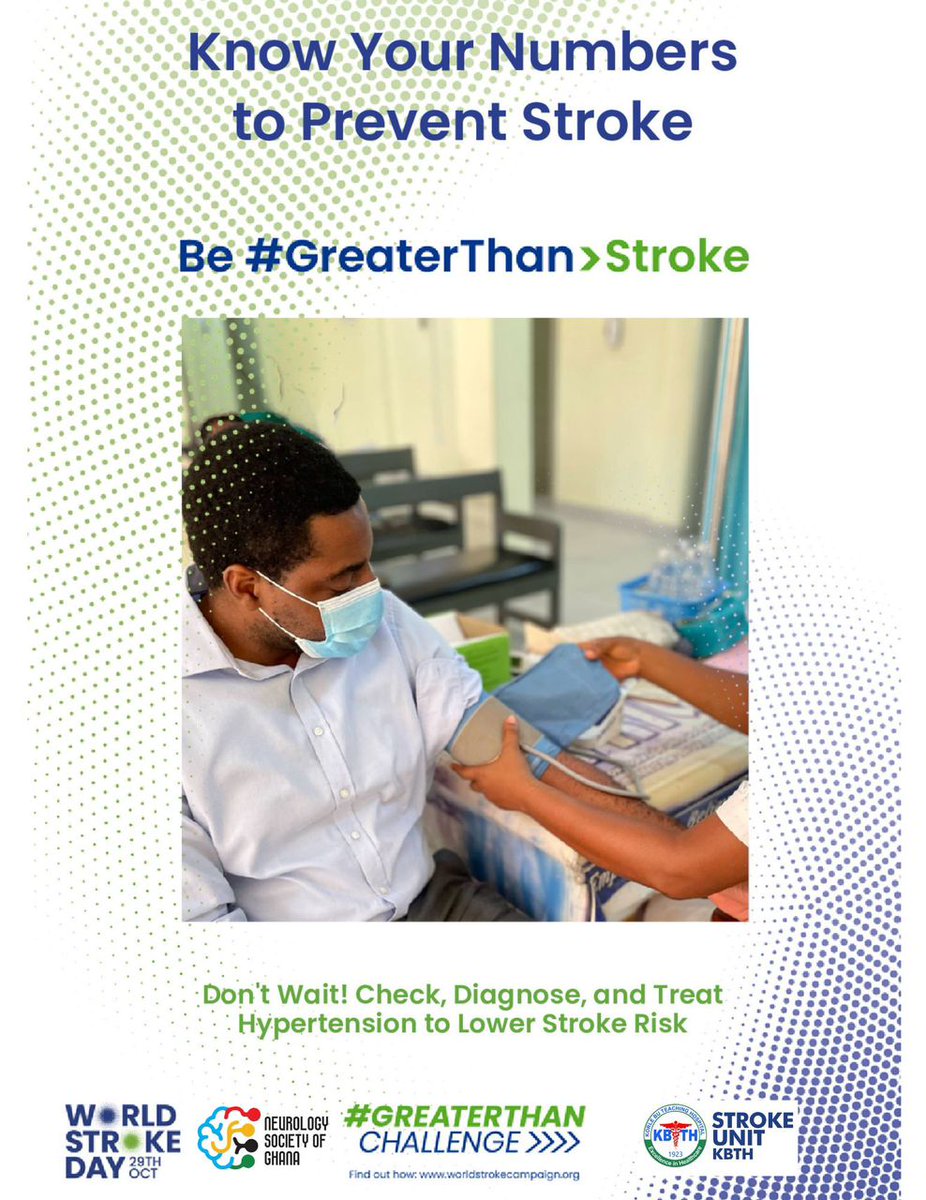 #GetActive #BeGreaterThanStroke #GreaterThan&gt;Stroke 
#GreaterThanStroke
#Stroke #strokeprevention #nsg #neurologysocietyghana