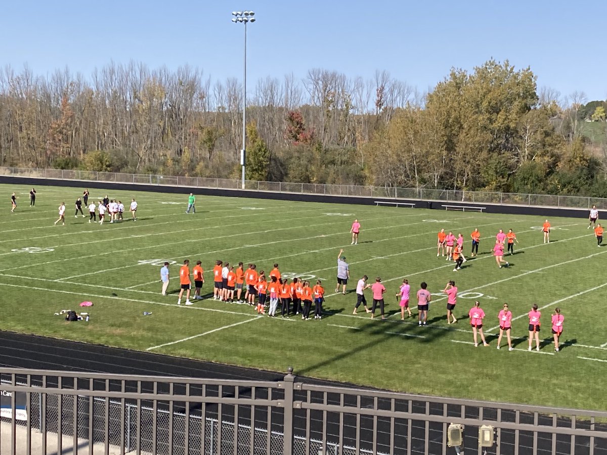 RevShevWLC's tweet photo. Best Thing Today, Oct 10: Special thanks to my friends at ⁦@KMLChargers⁩ for letting me return to finish my Junior visits that were cut short last time…and fortunately I came for the fun of HoCo Week! #classcolorday #powderpuffplayoffs #ChargerVBsweep #digpinkcelebration https://t.co/0OS7iipymP