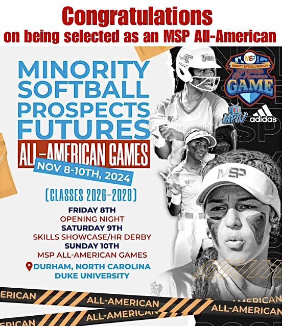Skyler Scott | 2027 (@skylerscott2027) on Twitter photo Thank you <a href="/MSPtakeover/">Minority Softball Prospects</a> for inviting me to play in the Underclassmen All-American Games at <a href="/DukeSOFTBALL/">Duke Softball</a>! I am grateful for this amazing opportunity and look forward to showcasing my skills along with other amazing athletes!
<a href="/NCATSOFTBALL/">The Official NC A&T Aggie Softball</a> <a href="/UGASoftball/">Georgia Softball</a>
<a href="/FAMU_Softball/">Florida A&M Softball 🥎</a> <a href="/BamaStateSB/">Alabama State Softball</a> Thank you <a href="/MSPtakeover/">Minority Softball Prospects</a> for inviting me to play in the Underclassmen All-American Games at <a href="/DukeSOFTBALL/">Duke Softball</a>! I am grateful for this amazing opportunity and look forward to showcasing my skills along with other amazing athletes!
<a href="/NCATSOFTBALL/">The Official NC A&T Aggie Softball</a> <a href="/UGASoftball/">Georgia Softball</a>
<a href="/FAMU_Softball/">Florida A&M Softball 🥎</a> <a href="/BamaStateSB/">Alabama State Softball</a>