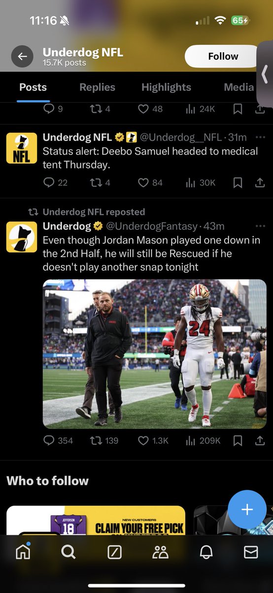 Kno0610's tweet photo. @PrizePicks Take notes @Underdog__NFL  common W https://t.co/BWO40DrL0v