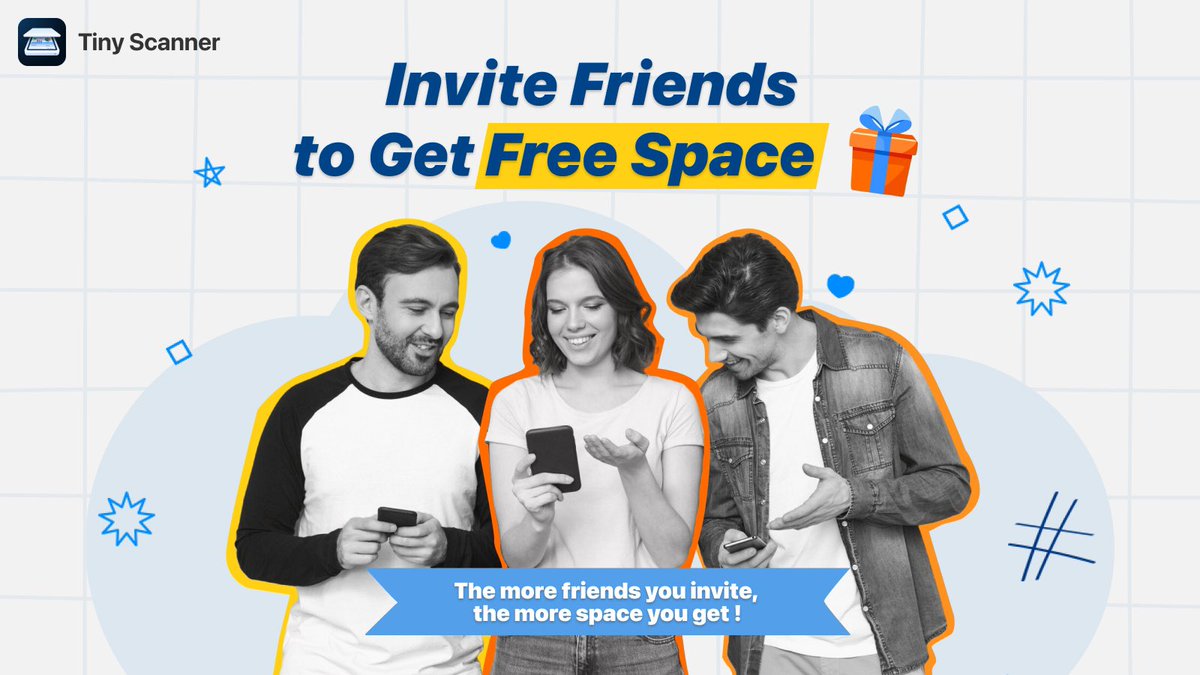 TinyScanner_app's tweet image. Want to maximize your storage? Just invite your friends to join the app, and for every friend that signs up, you’ll earn FREE space to use however you like. The more friends you invite, the more space you get!
🌟Check it in Tiny Scanner app and happy sharing!
#scannerapp