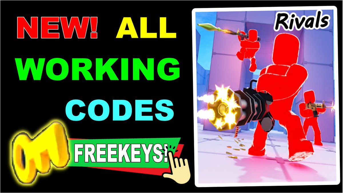 gaden_ram's tweet image. *NEW* ALL WORKING CODES FOR KEYS IN RIVALS TODAY - ROBLOX RIVALS CODES 
#rivals #rivalscodes #rivalsupdate #roblox #rivalskeyscodes #rivalscodesforkeys
👇👇click below to view👇👇
youtu.be/x4YgWDbC_6U?si… via @YouTube