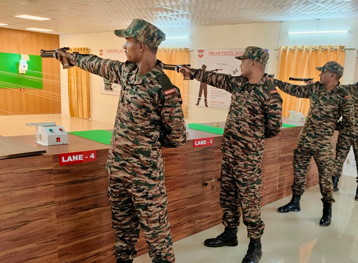 KonarkCorps's tweet image. #MissionOlympics

#BaldEagleBrigade inaugurated a well-equipped Indoor Air Rifle &amp;amp; Air Pistol Shooting Range at #Bhuj. Fully air-conditioned, the four laned complex features state-of-the-art electronic target system to nurture the skills of aspiring sharpshooters.

@IaSouthern