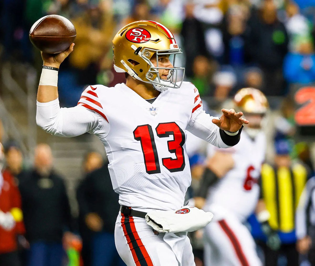 The #49ers didn’t have CMC, lost Jordan Mason, dealt with injuries throughout the whole game, played on a short week AND  had travel to Seattle….

&amp; yet they finished with 4️⃣8️⃣3️⃣ Yards