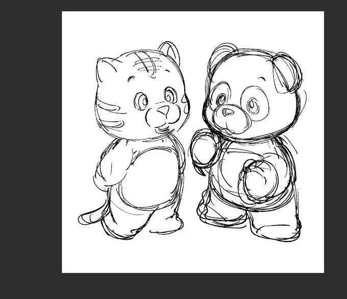 着ぐるみファイト描こうとして飽きたやつが残ってました 