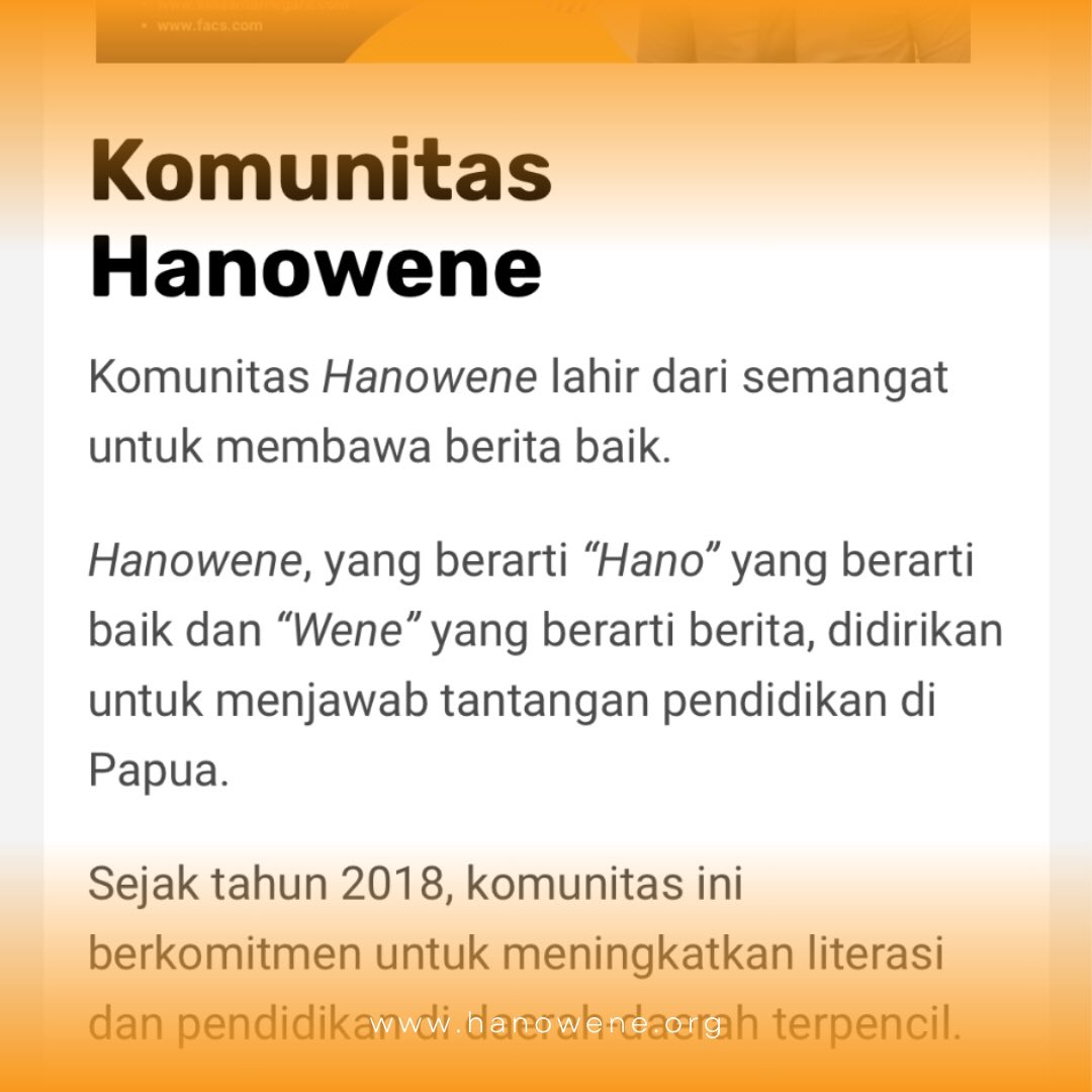 HanoWene's tweet photo. Kami percaya bahwa pendidikan adalah jalan menuju perubahan yang lebih baik. 

#hanowene #pendidikan #sekolah #buku #perpustakaankampung #perpustakaan #tamanbaca https://t.co/vIq5v5GYMs