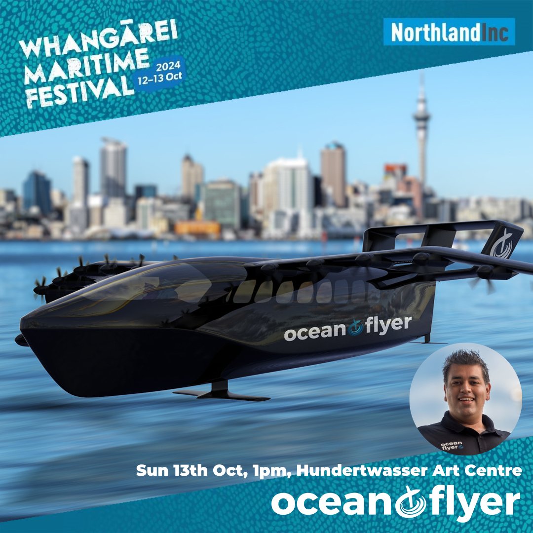 🎙️🌊 Join us at the Whangārei Maritime Festival this weekend! Our CEO, Shah Aslam, will be giving a talk on how seagliders will help to better connect Northland to the rest of New Zealand. 

🗓️ Sunday, October 13, 2024
⏰ 1:00 PM – 1:45 pm
📍 Hundertwasser Art Centre, Whangārei