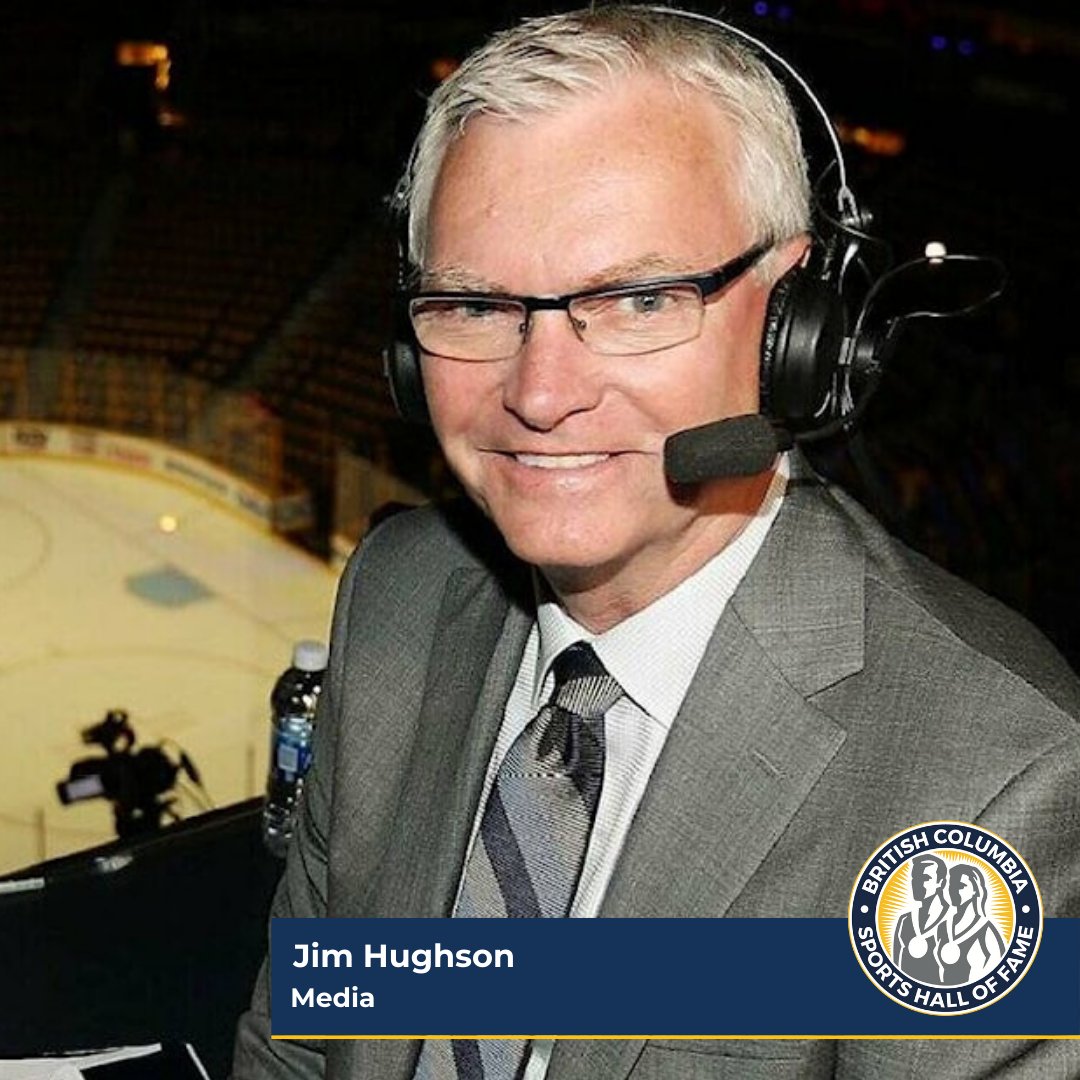 BCSportsHall's tweet photo. The 2025 BC Sports Hall of Fame inductee in the Media category is Jim Hughson! As one of hockey’s most recognizable PxP voices, he’s announced for @hockeynight, @Sportsnet, @CKNW, @TSN_Sports and more. #BCSHOFClassOf2025 https://t.co/x2U6TvfZjs