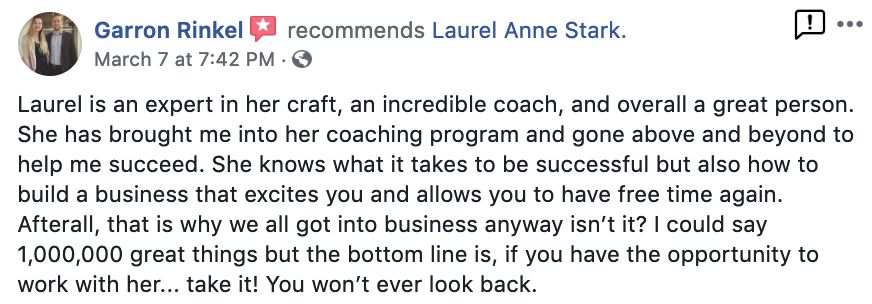 Another client killing it! I am so grateful to watch people like Garron dream big and make their dreams a reality: