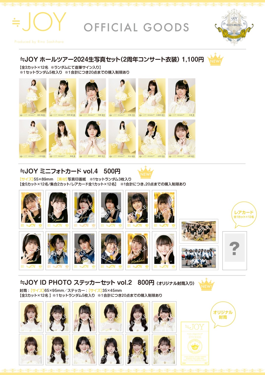 ≒JOY ニアジョイ 直筆生写真コンプ 藤沢莉子 3周年衣装 ≒JOY