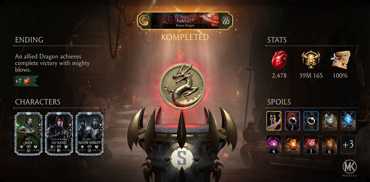 fade_lo77's tweet photo. I just completed a Krypt Run in Mortal Kombat mobile! Check out my stats. https://t.co/3zleQvpwH9