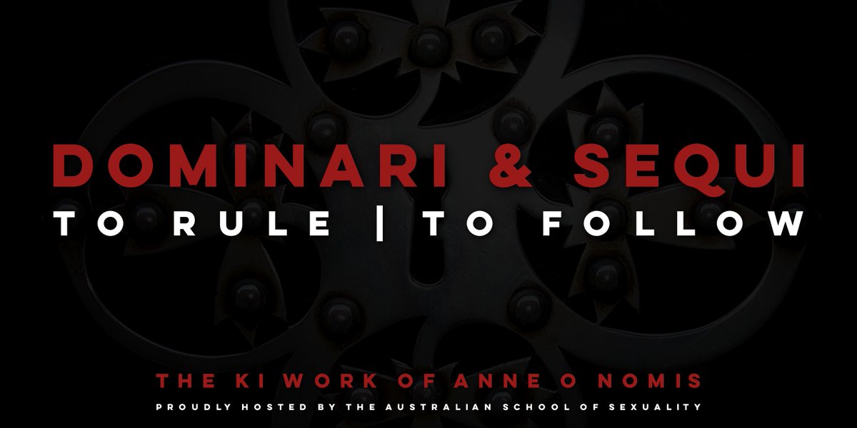 Australian School of Sexuality (@ass_fest) on Twitter photo THE KI OF PARTNERED SEXUAL POWER DYNAMICS
A 3 week Ki intensive with <a href="/AnneONomis/">Anne O Nomis</a> ✨
16.11 | SESSION 2
Dominari & Sequi: To rule, to follow.
Playing with rule, command, obedience, rhythm & trance.
tinyurl.com/2yzfhf7x THE KI OF PARTNERED SEXUAL POWER DYNAMICS
A 3 week Ki intensive with <a href="/AnneONomis/">Anne O Nomis</a> ✨
16.11 | SESSION 2
Dominari & Sequi: To rule, to follow.
Playing with rule, command, obedience, rhythm & trance.
tinyurl.com/2yzfhf7x