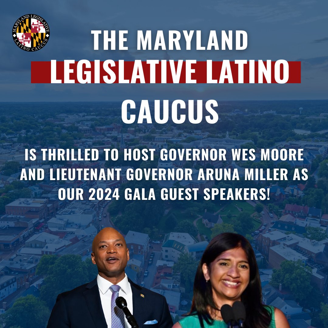 We are thrilled to be hosting Governor Wes Moore and Lt. Governor Aruna Miller as the guest speakers of our 2024 Hispanic Heritage Gala! Stay tuned for more!