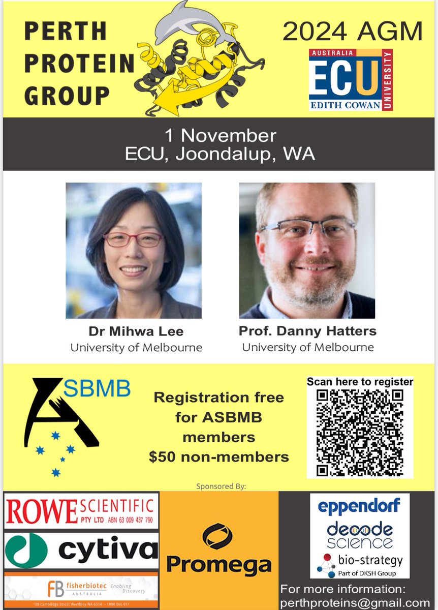 ‼️Reminder‼️

Only one week left for abstract submission for #PPG2024

Registrations are still open! (eventbrite.com.au/e/perth-protei…)