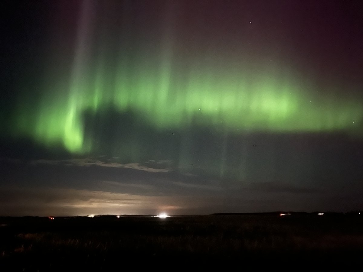 JarodKary's tweet photo. Started the evening studying Athansius and the deep mysteries of the one, true, living, Triune God: Father, Son, and Holy Spirit.@UnionTheology  Ended the evening by taking in the glory of His creation with my beautiful wife.  #northernlights #churchfathers #solideogloria https://t.co/Ws3lMyuVuH