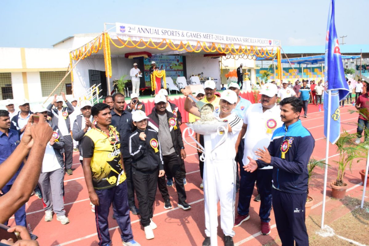spsircilla's tweet image. 2nd annual Police sports meet - 3 days meet- was concluded successfully in sircilla district. More than 180 members from 6 teams participated. #sportsmeet #police #hyderabad