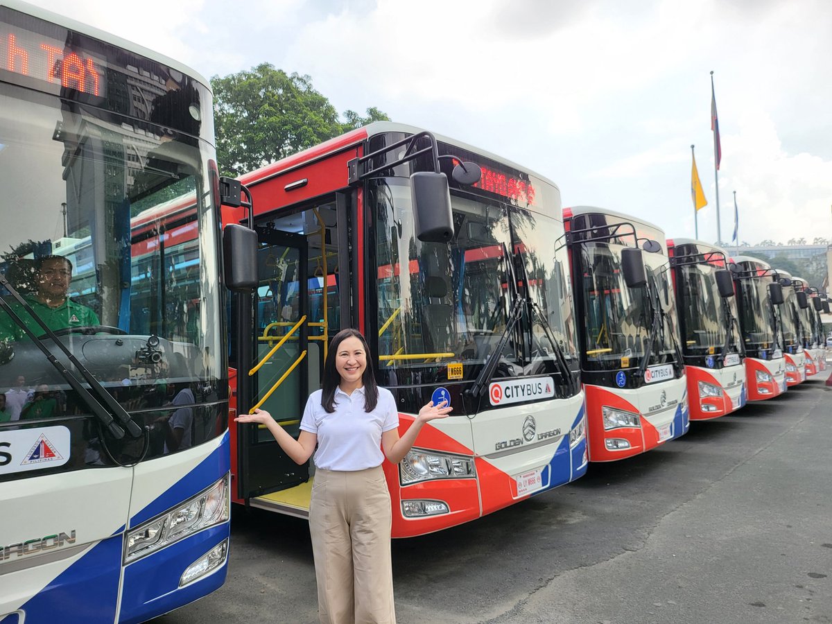 QCMayorJoy's tweet photo. QCitizens, malapit nang umarangkada ang Electric QCity Bus! 

Dito sa Quezon City, we walk the talk! Isa sa 14-point agenda ng pamamahala ni Mayor Joy Belmonte ay “build a livable, green, and sustainable city.” https://t.co/tfvRdHBAwB