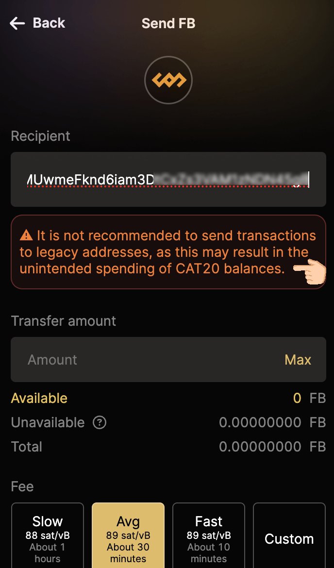 📢 UniSat Extension Wallet Updated to v1.4.10!

To enhance the upcoming CAT20 support, we’ve introduced warnings against using legacy addresses and sending assets to legacy addresses. These updates have been implemented on the Fractal Bitcoin network in UniSat Extension Wallet