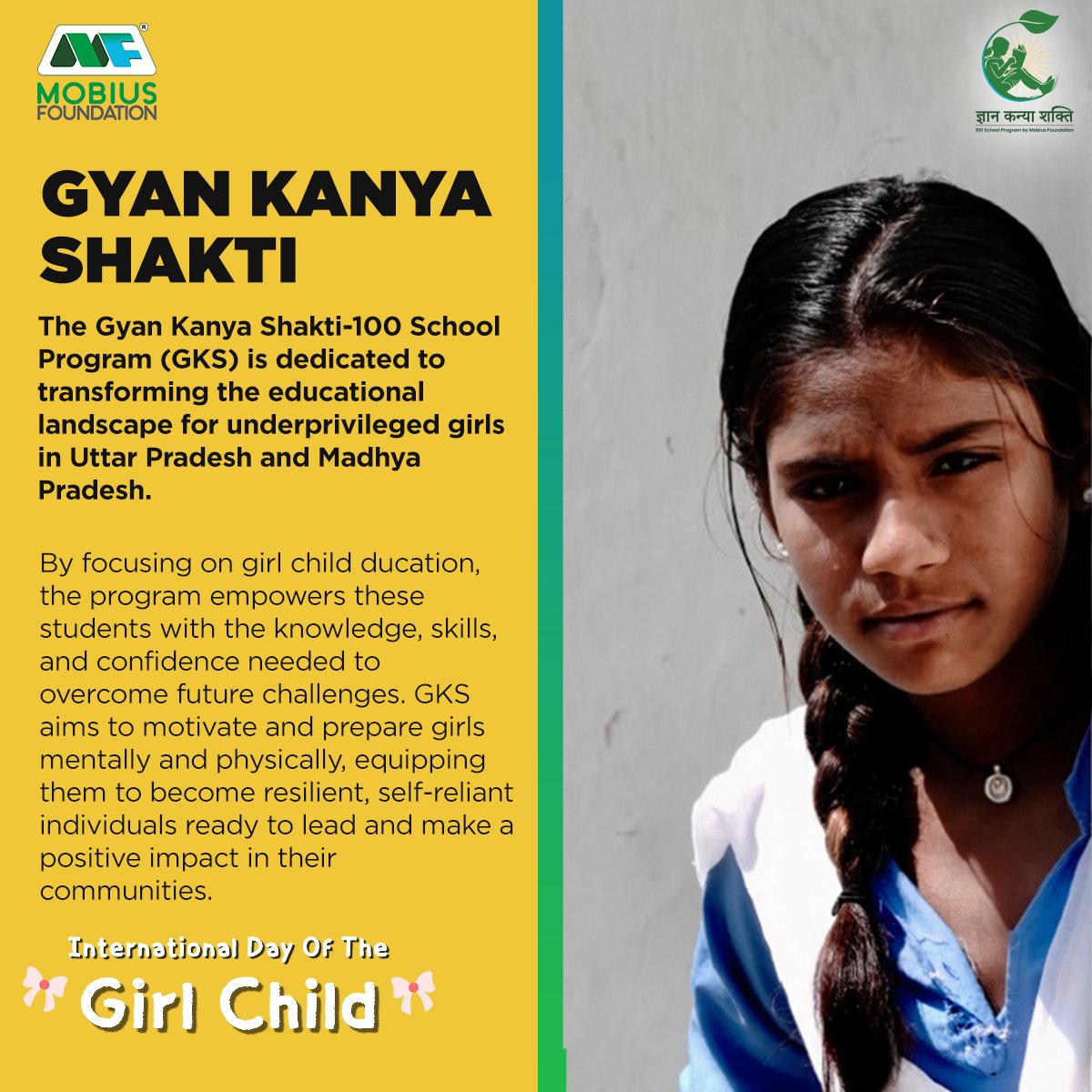 themobiusfound's tweet photo. Let's alter the public discourse and view of girl leaders worldwide. Girls can change the world, but to believe in their power, they must be reminded of their worth from young age. 

Girls and nature share a powerful moral connection!

#MobiusFoundation #InternationalDayOfTheGirlChild #GirlChild #NaturalResources