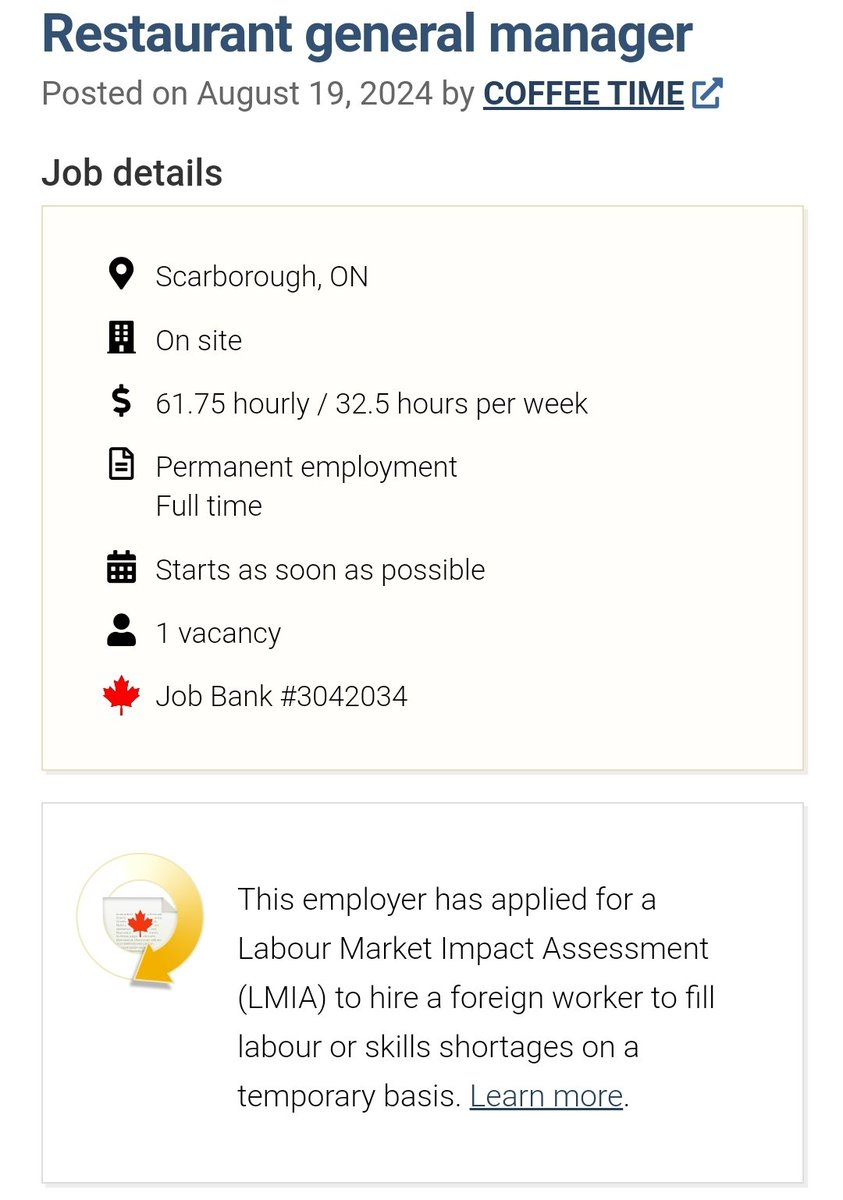 Mill_Moron's tweet image. Fascinating, apparently Coffee Time can't find a single person in Canada who wants to manage a coffee shop for $62/hr!