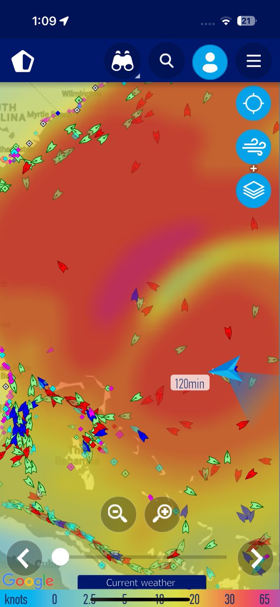 Are we the only passenger ship out in this weather <a href="/HarleyCaptain/">Johnny Faevelen</a>? I’d really appreciate a response. Looks like we are moving into rougher seas and more intense wind gusts. (The MSC ship is already above the storm…delayed sat snapshot) <a href="/RoyalCaribbean/">Royal Caribbean</a> <a href="/CNN/">CNN</a> <a href="/FoxNews/">Fox News</a>