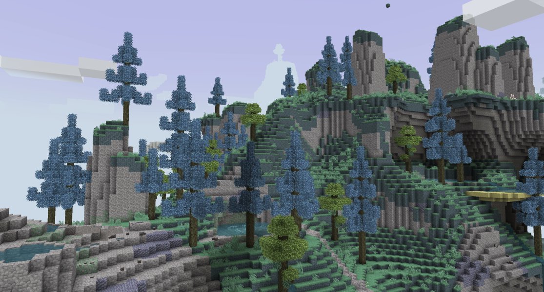 PortStingray473's tweet photo. My first attempt at pixelated landscape, can't wait for the Aether update in OR #originrealms #aether #Minecraft #pixelartwork https://t.co/X8zWqEZMzi