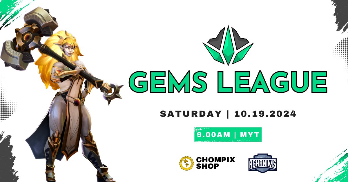 ChompixGaming's tweet image. 🏆 GEMS League: Asia Oceania 
💰 $600 USD
📆 Every Saturday at 9am MYT

• Format: 
👥 5 teams 
⚔️ Round-Robin (Bo2)
⚔️ Grand Final (Bo3)

#Dota2 #Esports #GEMSLeague
