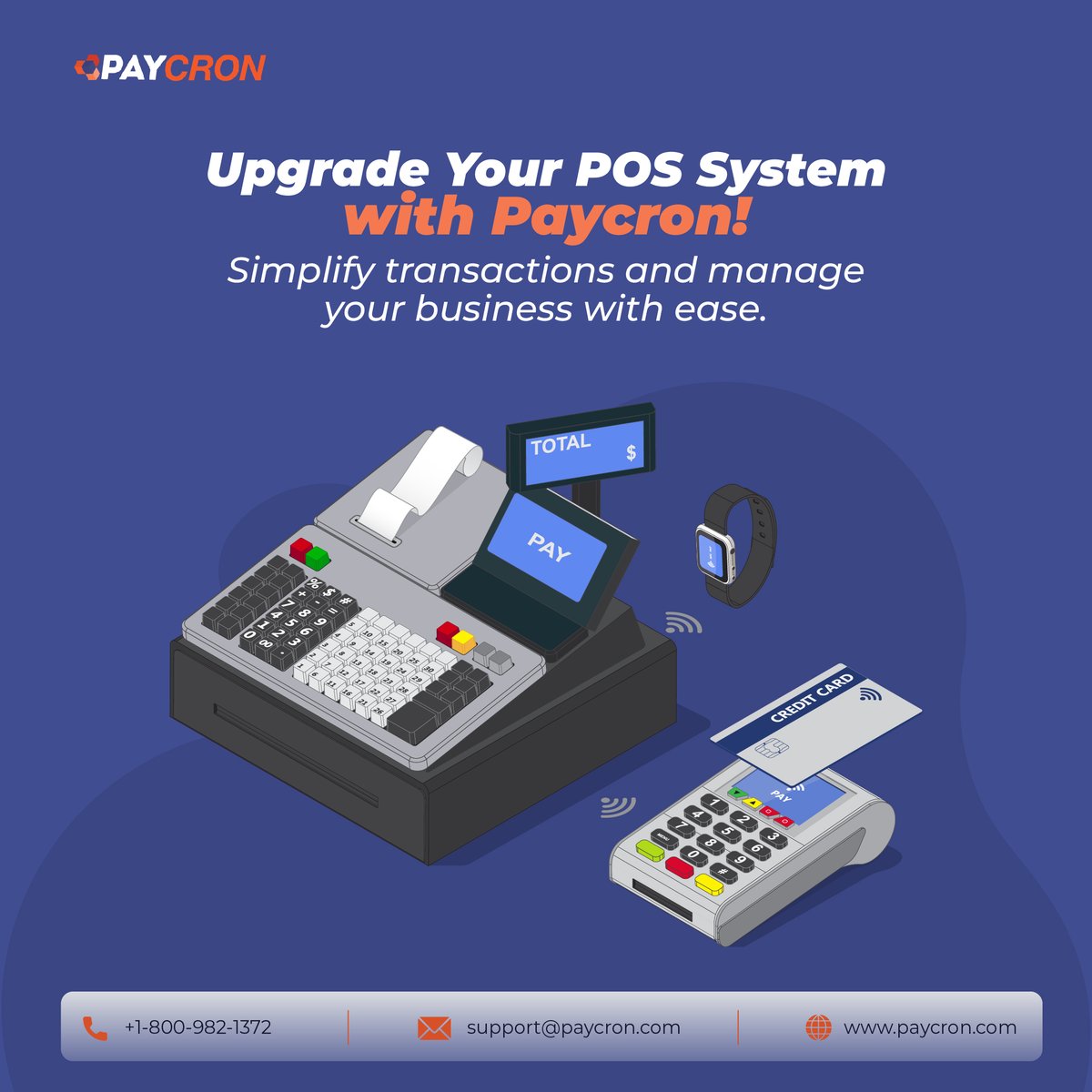 paycron_inc's tweet image. Enjoy seamless transactions, robust reporting tools, and unmatched security — all designed to enhance your customer experience and boost your bottom line.
Discover the power of Paycron today and take your business to the next level!
.
.
#paycron #POS #possystems #MerchantPayment