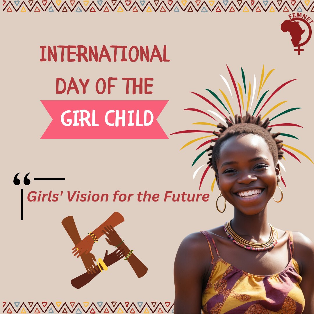 "Girls' visions🔍 for the future are powerful and transformative. On #InternationalDayOfTheGirlChild, let's amplify their voices and create an Africa where every girl can lead, dream, and achieve. ✊
#SheLeads #GirlsVisionForTheFuture #IDG2024