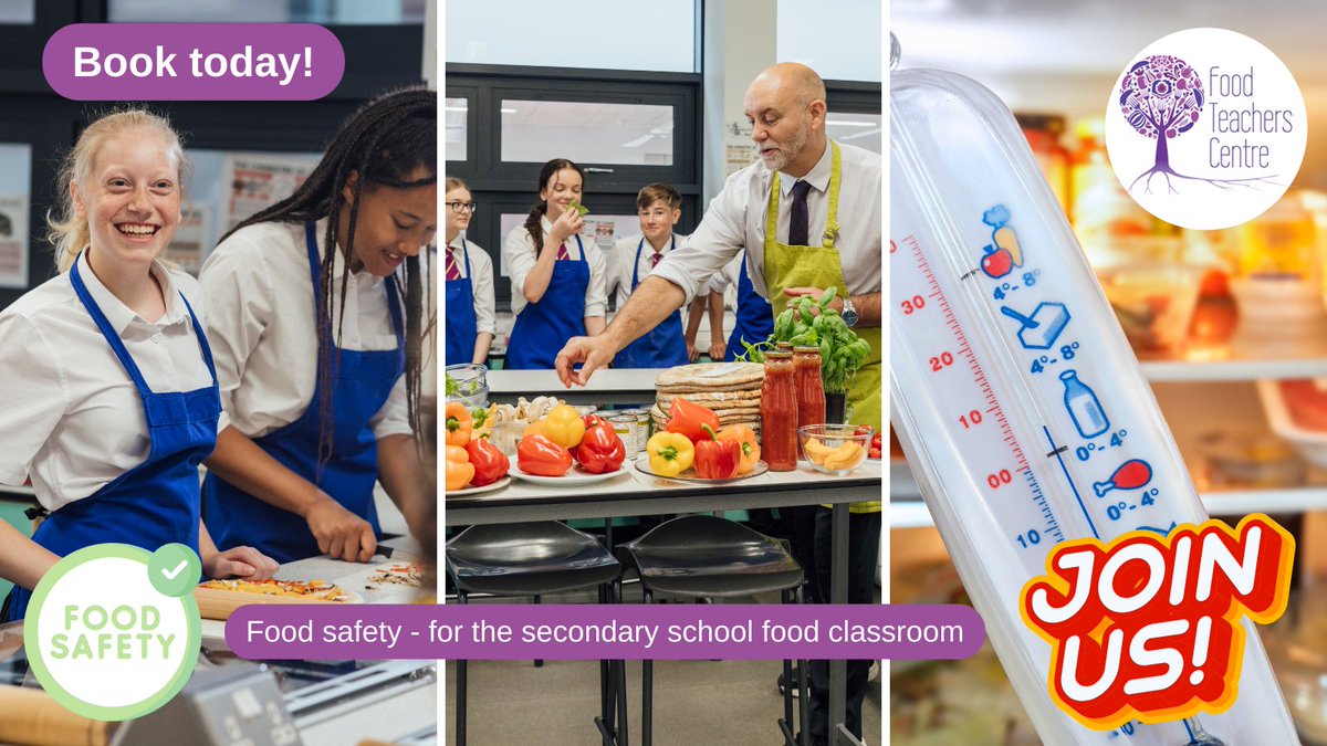 Get #FoodSafety Level 2 training for your food teaching!

Join us in Newcastle, 20 Nov, for training through a food teaching lens. Great for teachers &amp; support staff. #CPD

Details ⤵️
food-teachers-centre.cademy.co.uk/food-safety-in…