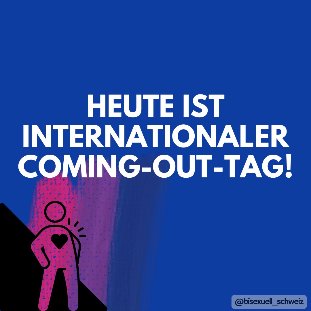 Heute ist internationaler Coming-Out-Tag! Lies unser Positionspapier auf biplus.ch um zu erfahren, weshalb Bisexuelle viel seltener geoutet sind als Homosexuelle und wie wir als Verein das ändern wollen.
 #ComingOutDay