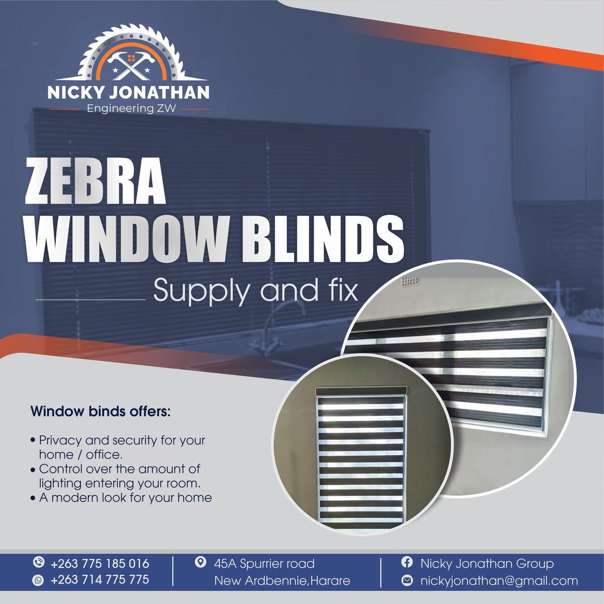 nickyjonathan10's tweet photo. "Blinds that block out the ordinary! Elevate your windows and enhance your view. 

Get in touch!"
WhatsApp
https://t.co/e3pgQcWzgO

0714775775 

Call: 0775185016 

#blinds #blindsandcurtains #officeblinds #windowblinds #zebrablinds #WindowblindsInstallation #kitchenwindowblinds https://t.co/DqtXv31Lc7