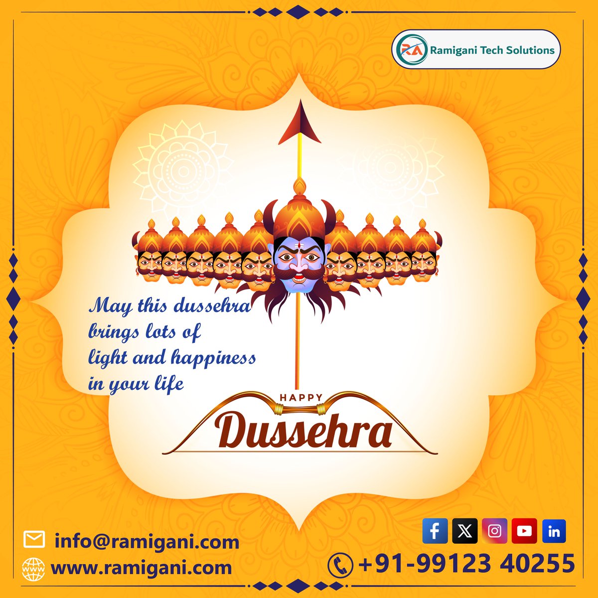 RamiganiTe99276's tweet image. Happy Dussehra...💐💐
#ramigani #ramiganitechsolutions #Rts