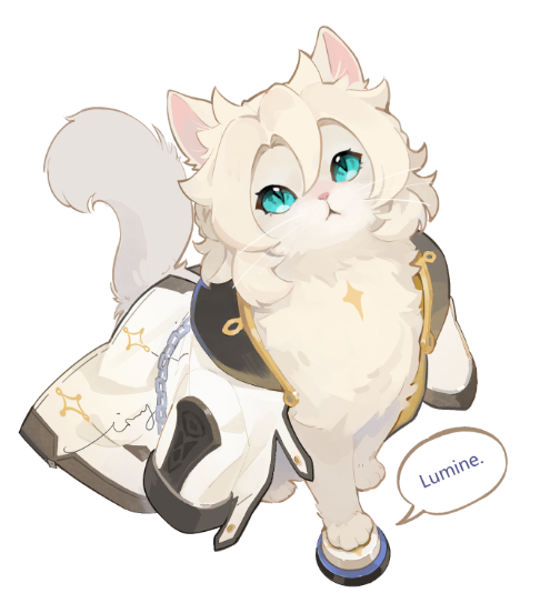 Tiny0v0's tweet photo. #Albedo  The cat want to communicate. https://t.co/ywCo6vyDLH