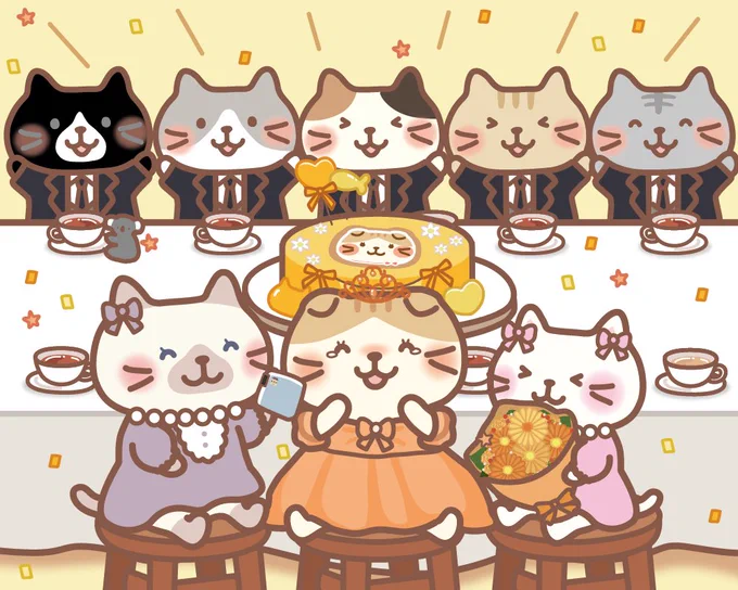 10月10日はスコアのお誕生日 「スコア、お誕生日おめでとうにゃ～」 #ふくふくにゃんこ集会