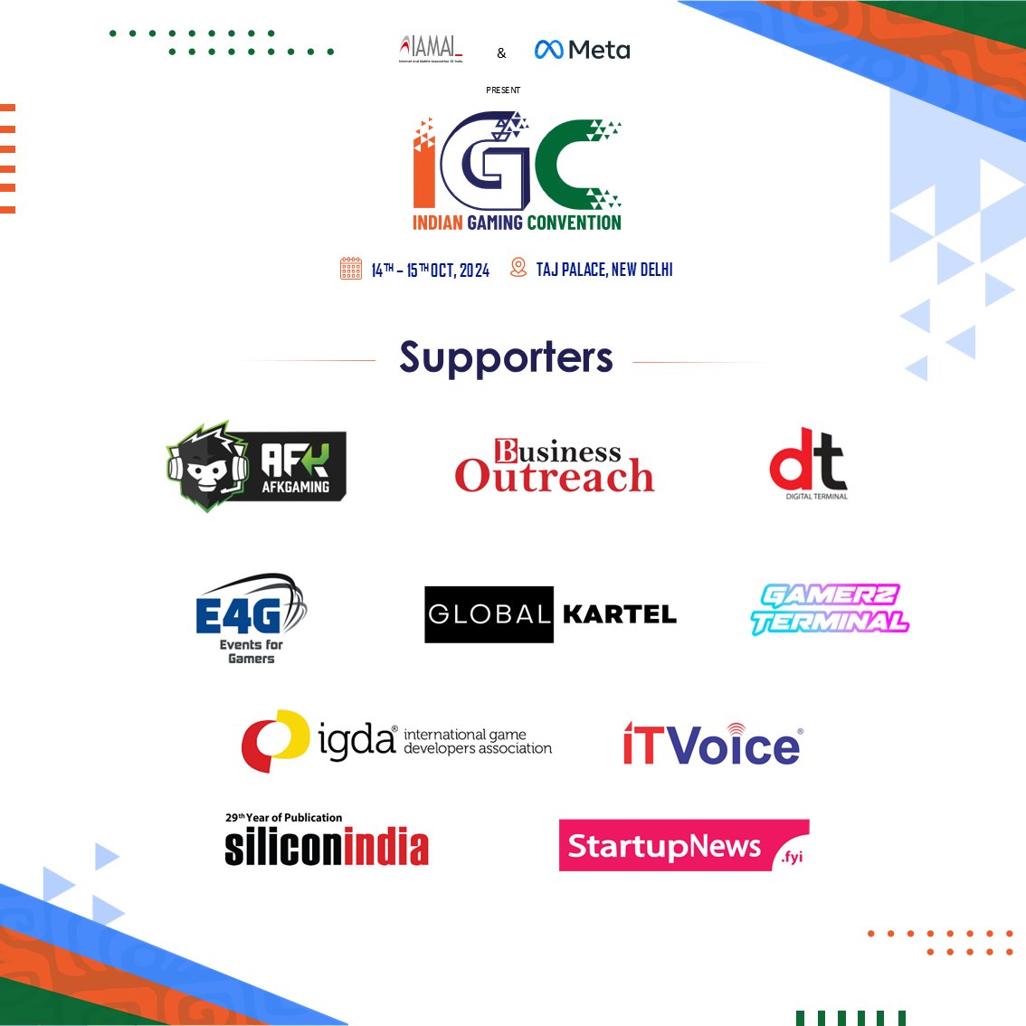 IAMAIForum's tweet image. We&apos;re delighted to announce the Supporters of the Indian Gaming Convention 2024.

Don&apos;t miss this chance to collaborate, network, and innovate with the best in the Indian gaming sector.

#IGC #IGC2024 #IndiaGamingConvention #IndiaGamingConvention2024 #LevelUp #GameOnIndia